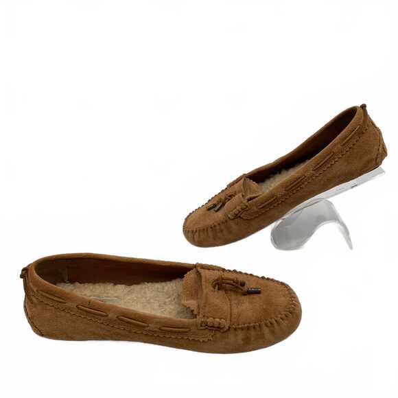 UGG Shoes - UGG Tan Suede Moccasin Slippers | Women’s Size 8